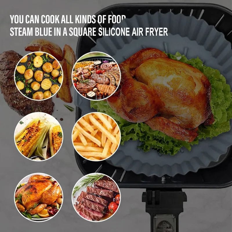 Panier de Cuisson en Silicone pour Friteuse sans Huile (19x22x6 cm) Friteuse sans Huile