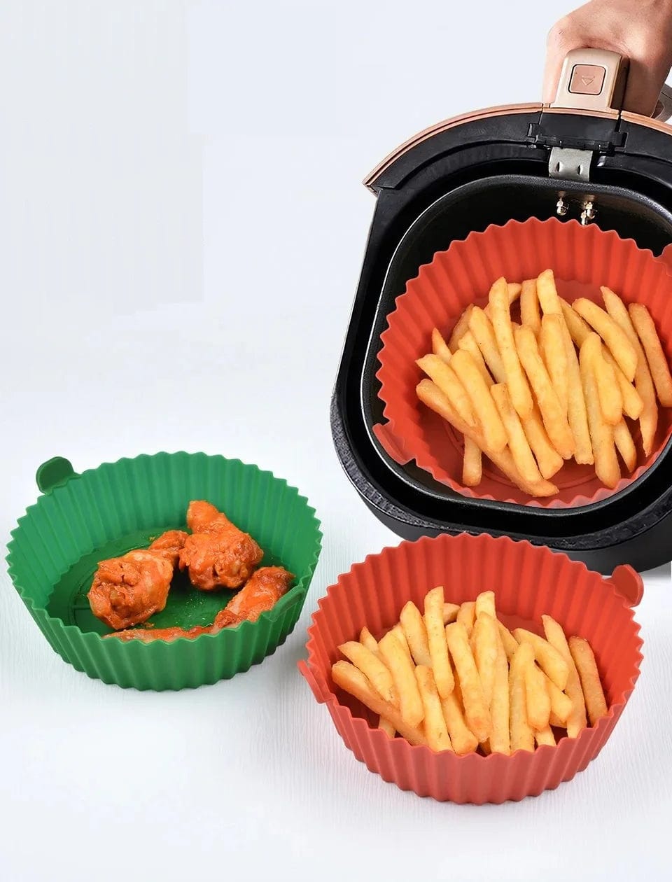 Paniers de Cuisson en Silicone pour Friteuse sans Huile (lot de 2) Friteuse sans Huile