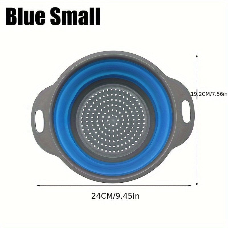 Passoire pliable bleue – petite (24,5 × 20 cm)