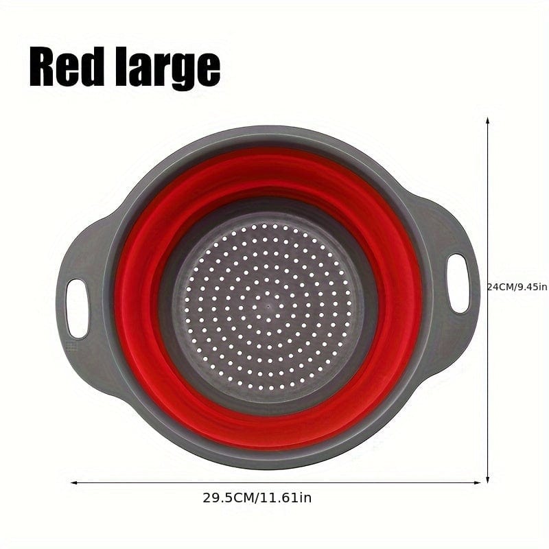 Passoire pliable rouge – grande (29 × 24 cm)