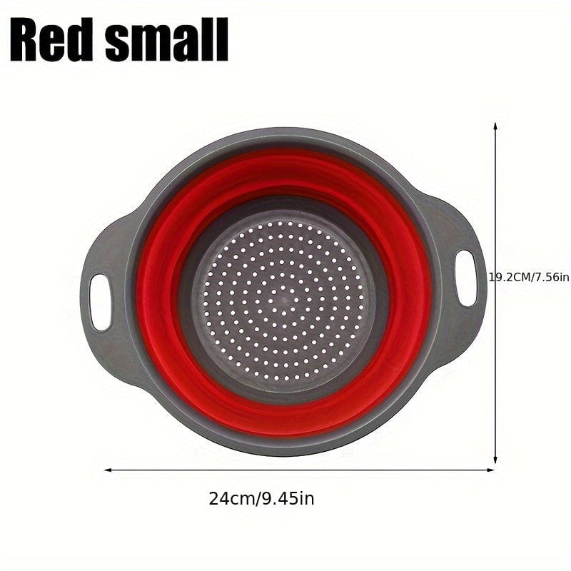 Passoire pliable rouge – petite (24,5 × 20 cm)
