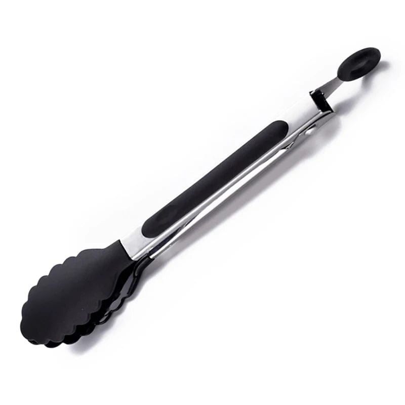 Pince à nourriture en acier inoxydable avec revêtement en silicone - Accessoire cuisine BBQ saladier