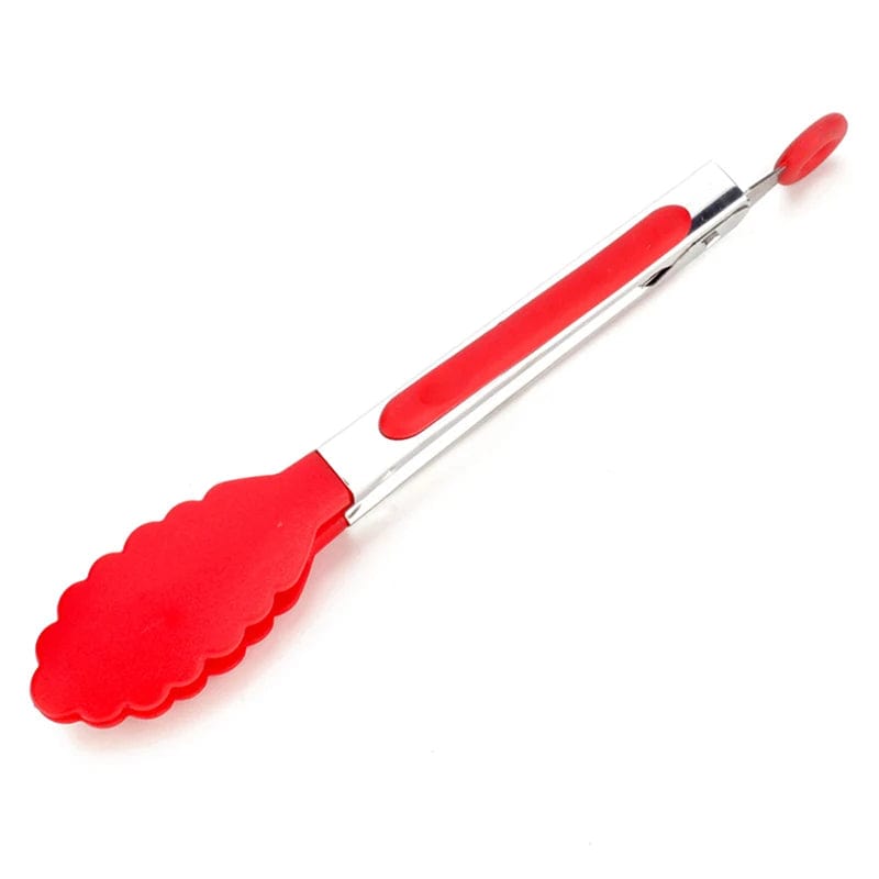 Pince à nourriture en acier inoxydable avec revêtement en silicone - Accessoire cuisine BBQ saladier