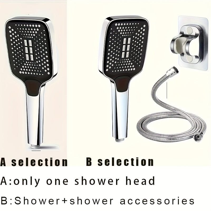 Pommeau de douche carré ajustable, superchargé en ABS, spray thermostatique, économiseur d'eau, accessoire de salle de bains