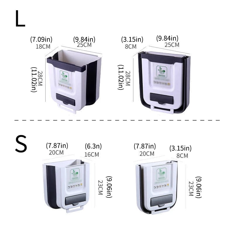 Poubelle de Cuisine Murale Pliable, Rangement Suspendu dans l'Armoire, Pratique et Eco-Friendly