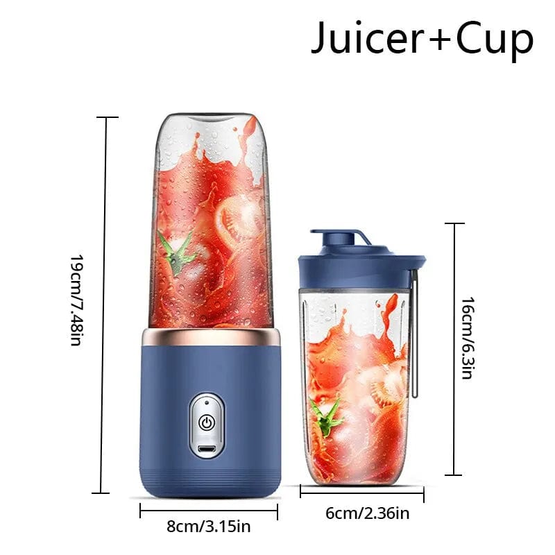 Presse-Jus Portable Électrique Multifonction 300ML - Bleu/Rose
