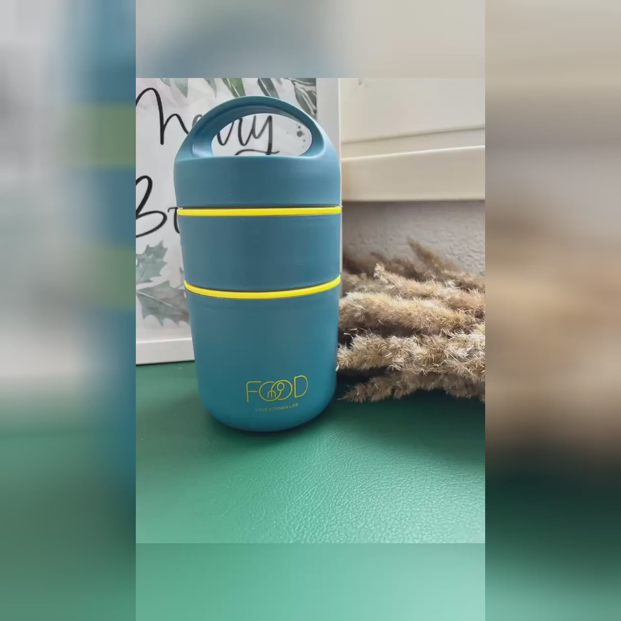 Lunchbox isotherme cylindrique à poignée