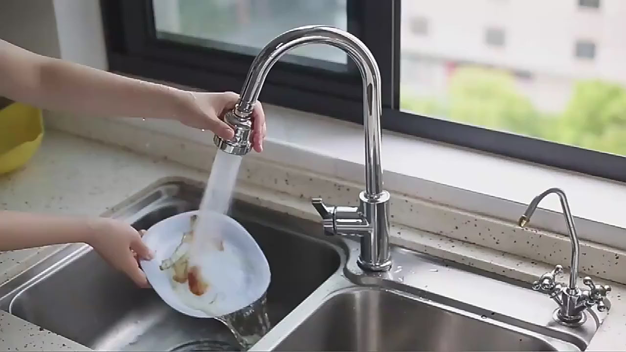 Aérateur de robinet de cuisine à 360 degrés - Économie d'eau - Filtre diffuseur