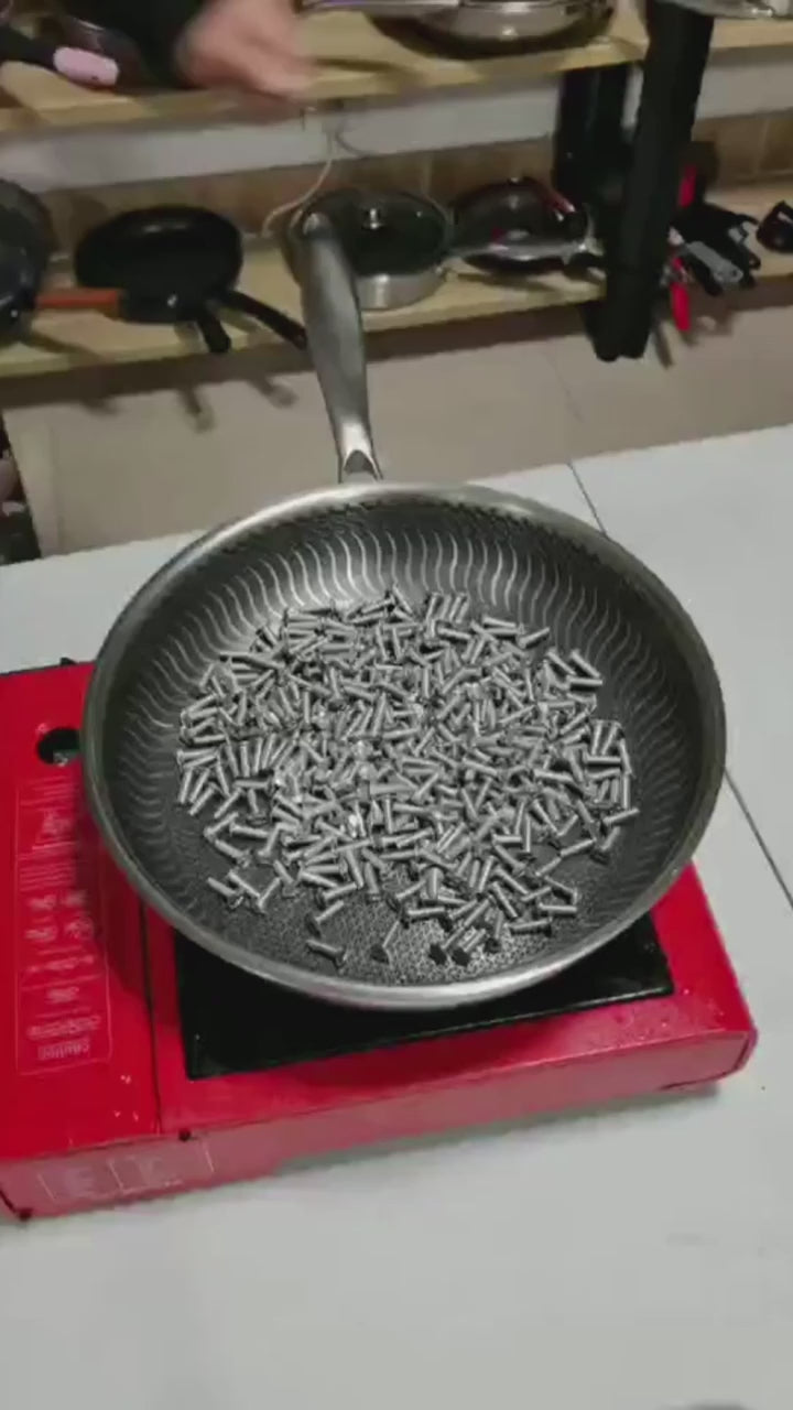 Poêle Innovante au Revêtement en nid d'abeille pour une Cuisson Parfaite
