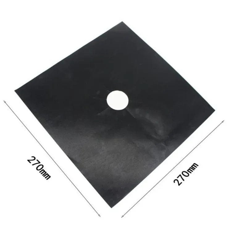 Protège gazinière 2-8pcs en fibres de verre noires - Tapis de cuisson réutilisable - Accessoire cuisine - Taille 270 x 270mm