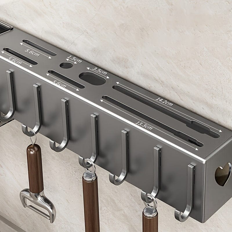 Range-couteaux mural multi-fonctionnel pour ustensiles de cuisine