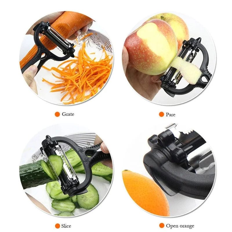 Râpe à Légumes Rotative 3 Lames en 1 Coupe Légumes