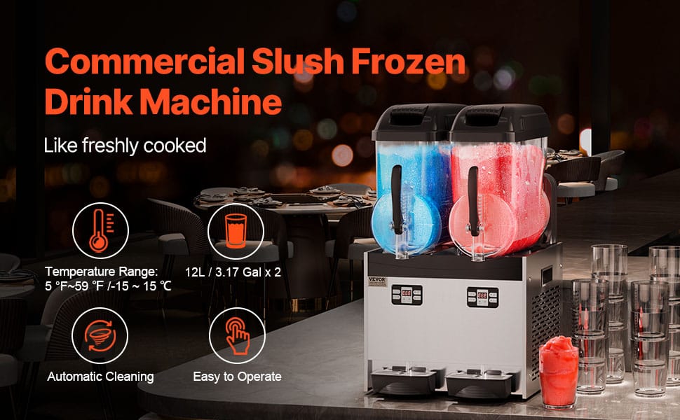 Machine à Granita Professionnelle 3×12 L — Triple Cuve, 144 Boissons machine a granita