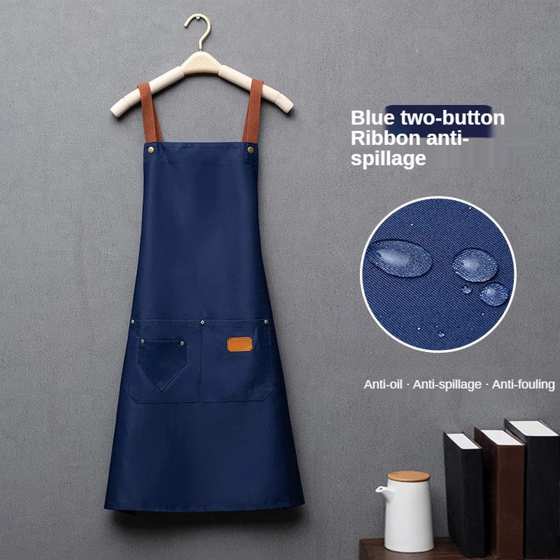 Tablier de cuisine bleu marine en tissu non-tissé tablier
