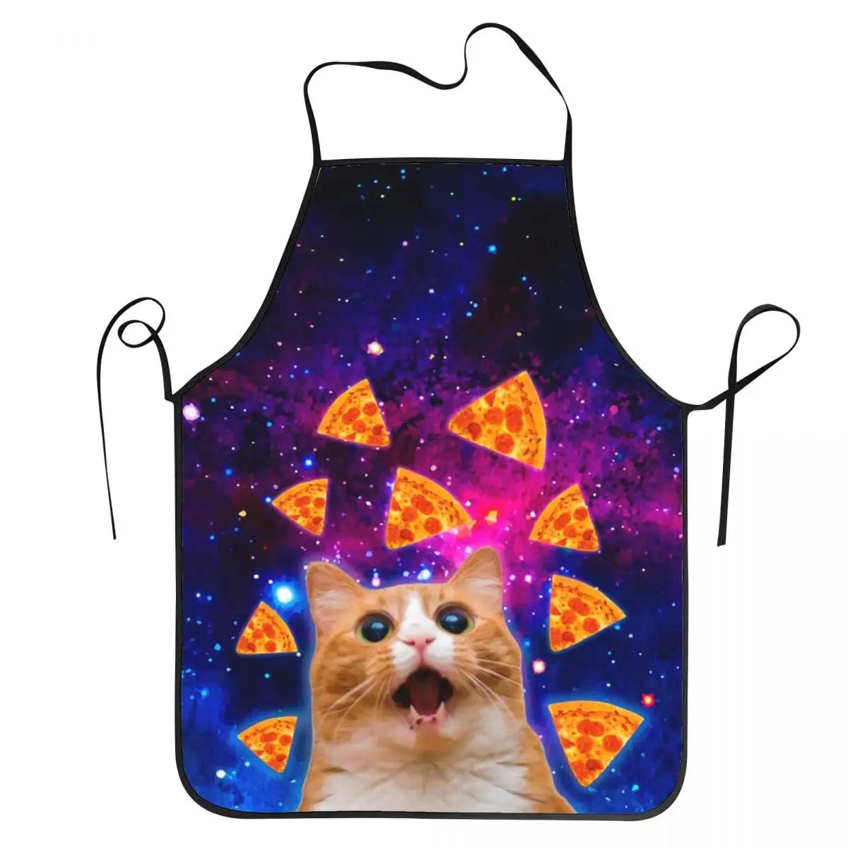 Tablier de cuisine chat spatiale pizza - Drôle pour hommes et femmes tablier