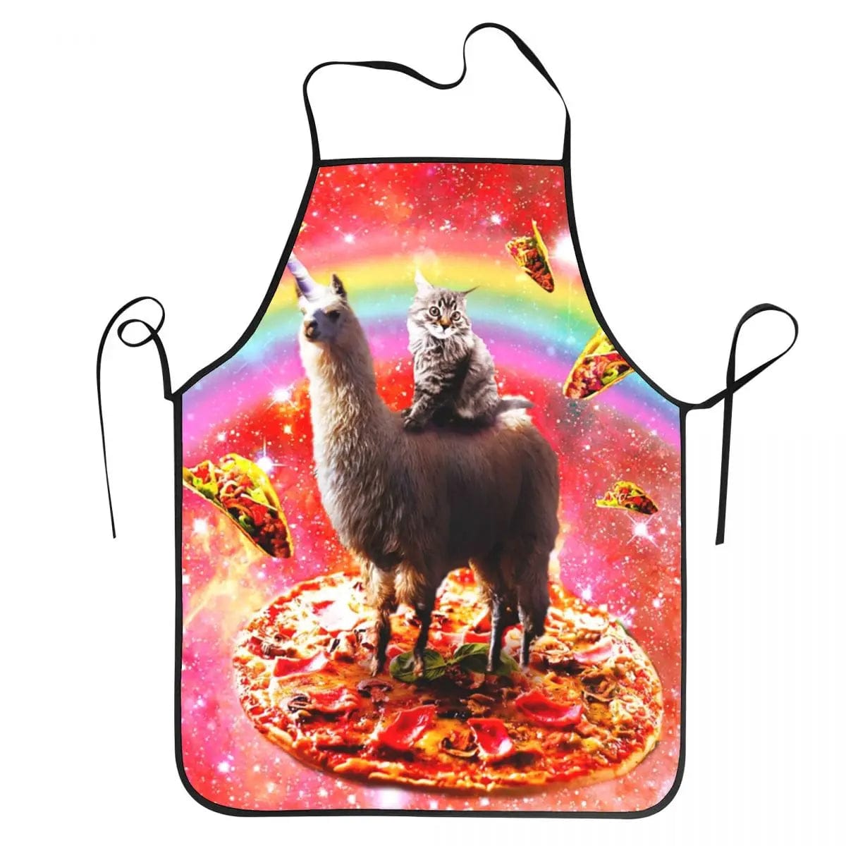 Tablier de cuisine chat spatiale pizza - Drôle pour hommes et femmes tablier