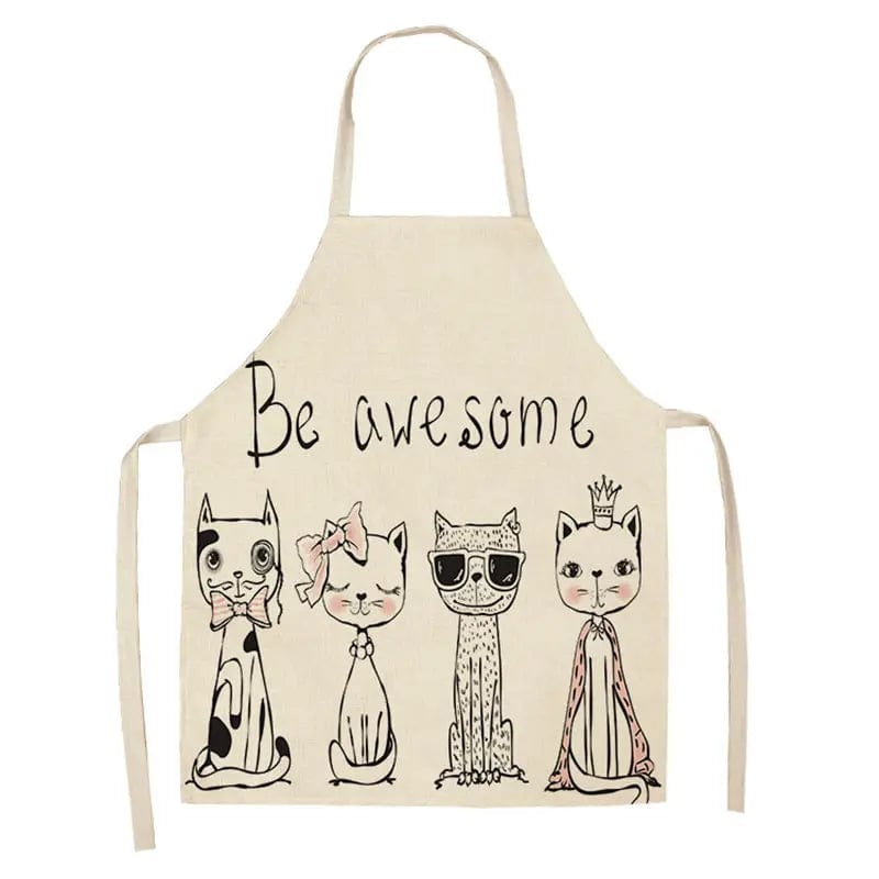 Tablier de Cuisine - Dessins de Chats qui se regardent tablier