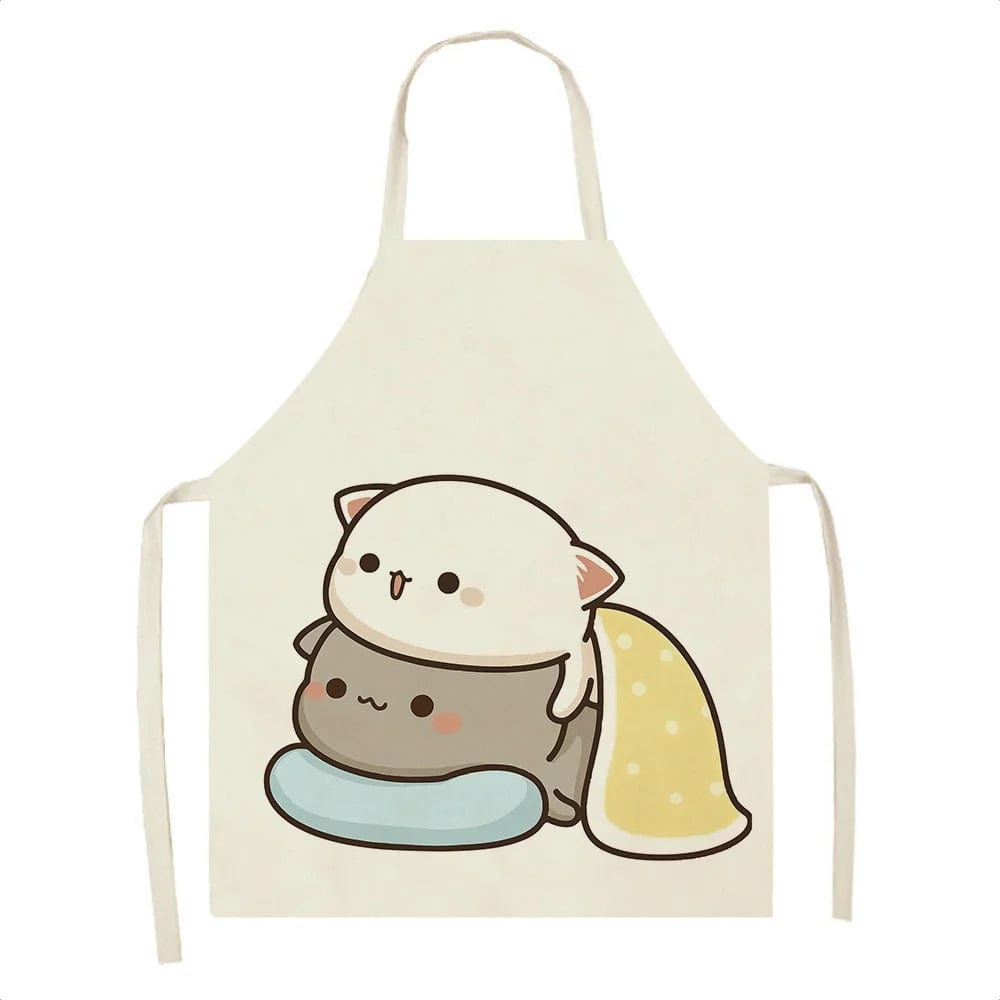 Tablier de Cuisine Kawaï Chats Cartoons Mignons - Taille Adulte tablier