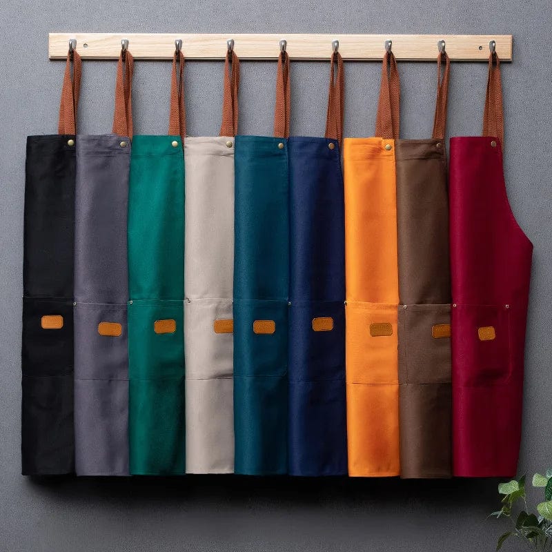 Tablier de cuisine noir en tissu non-tissé tablier