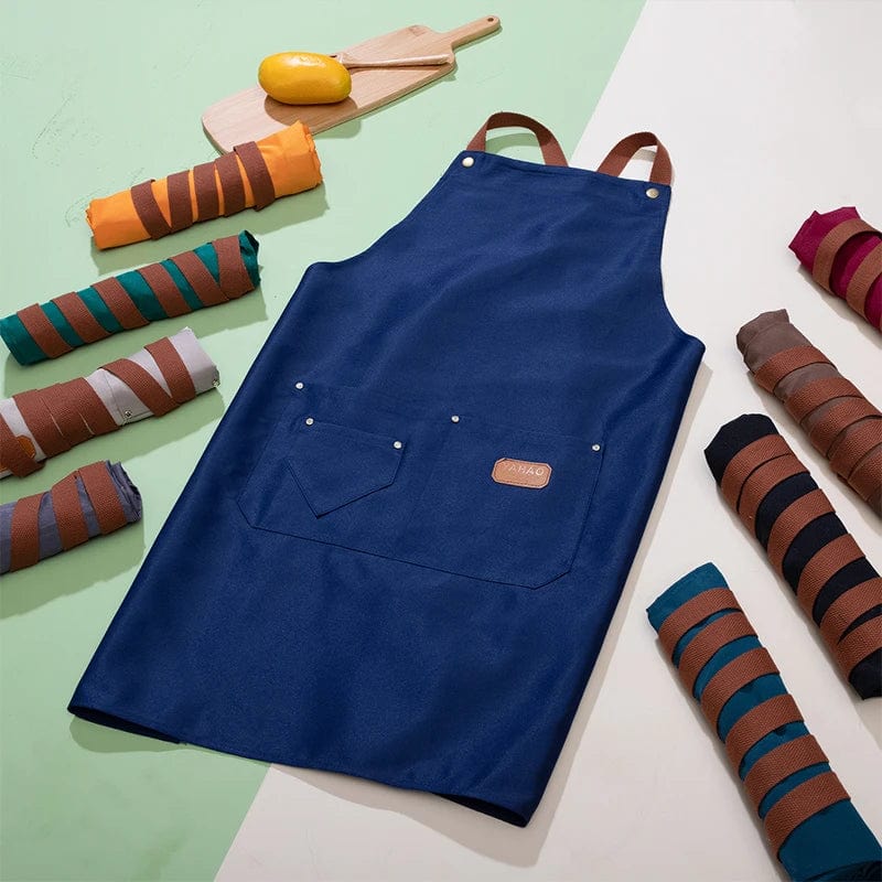 Tablier de cuisine rouge en non-tissé pour homme et femme - Bib Sleeveless Apron tablier