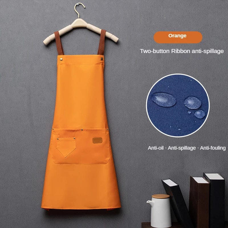 Tablier de cuisine rouge en non-tissé pour homme et femme - Bib Sleeveless Apron tablier
