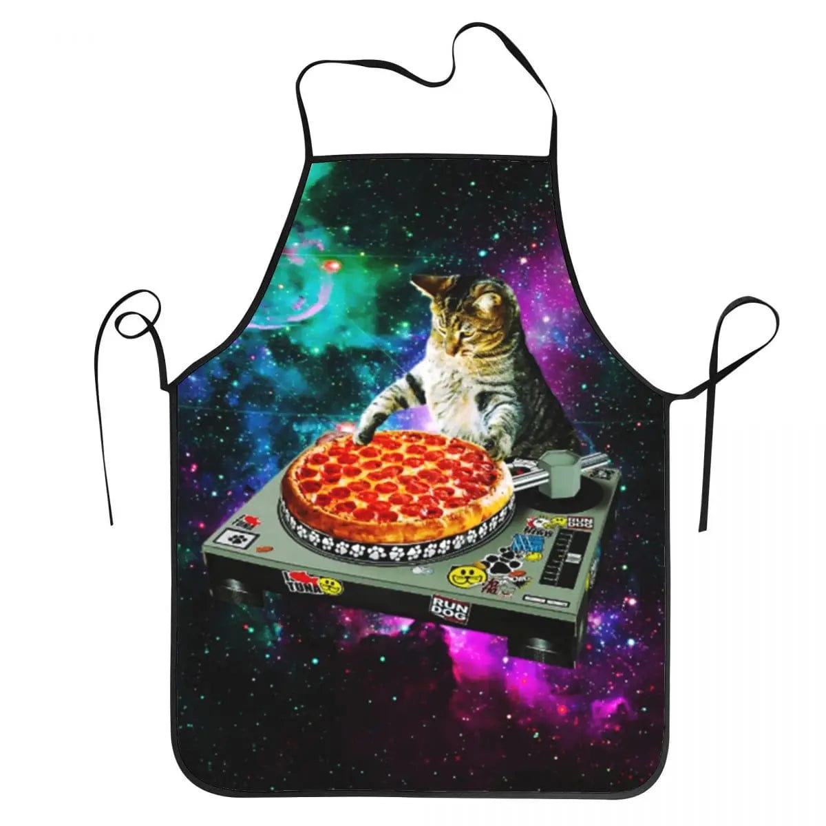 Tablier de cuisine Unisex Space Pizza Cat Meme pour Chefs - Drôle et original! tablier