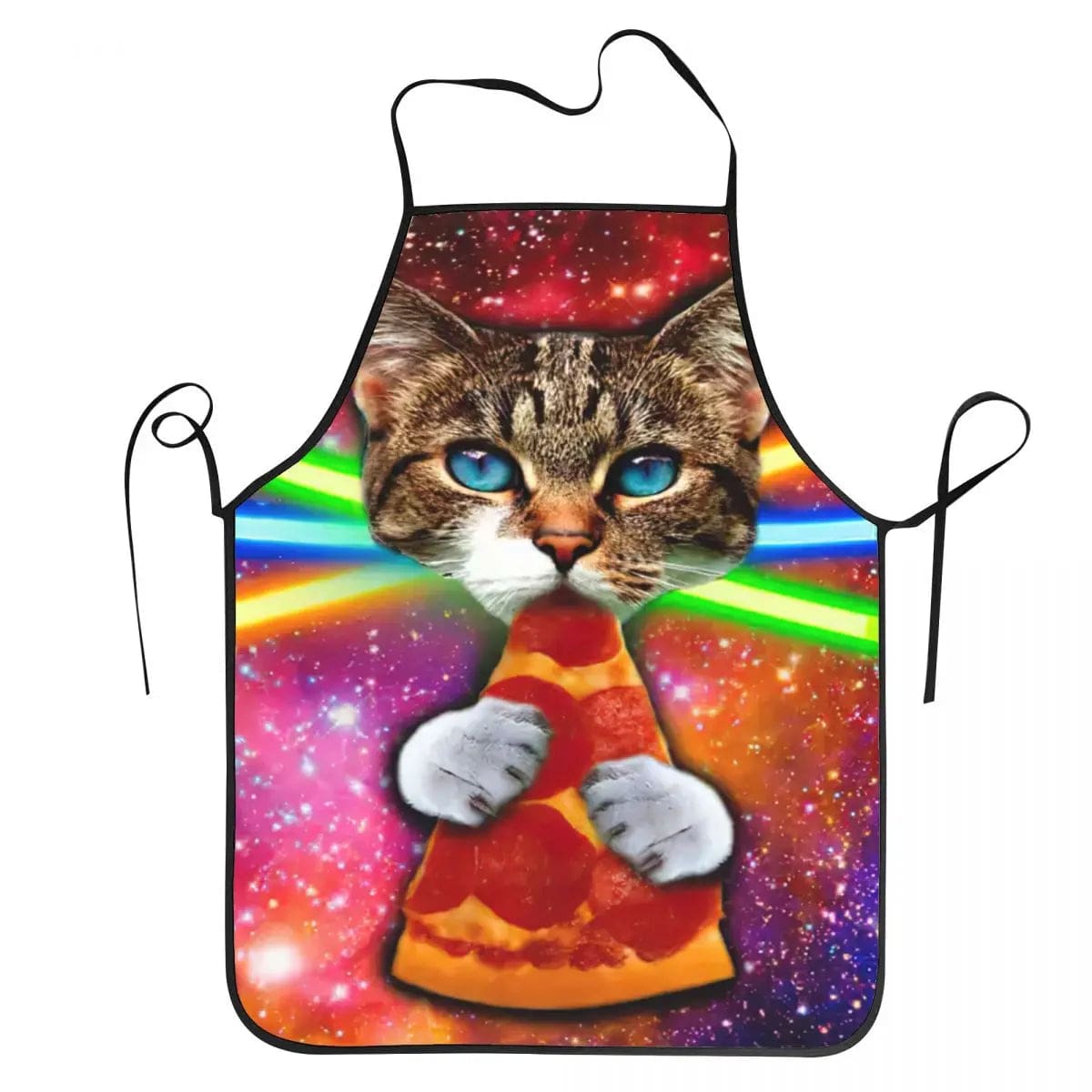 Tablier de cuisine Unisex Space Pizza Cat Meme pour Chefs - Drôle et original! tablier