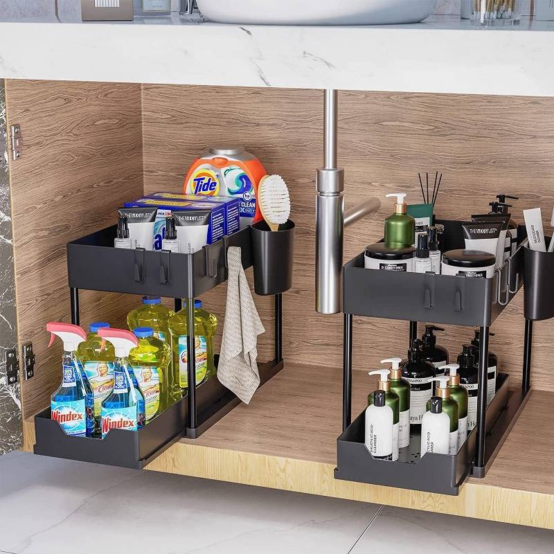 Tiroirs Coulissants de Rangement pour Cuisine et Salle de Bain