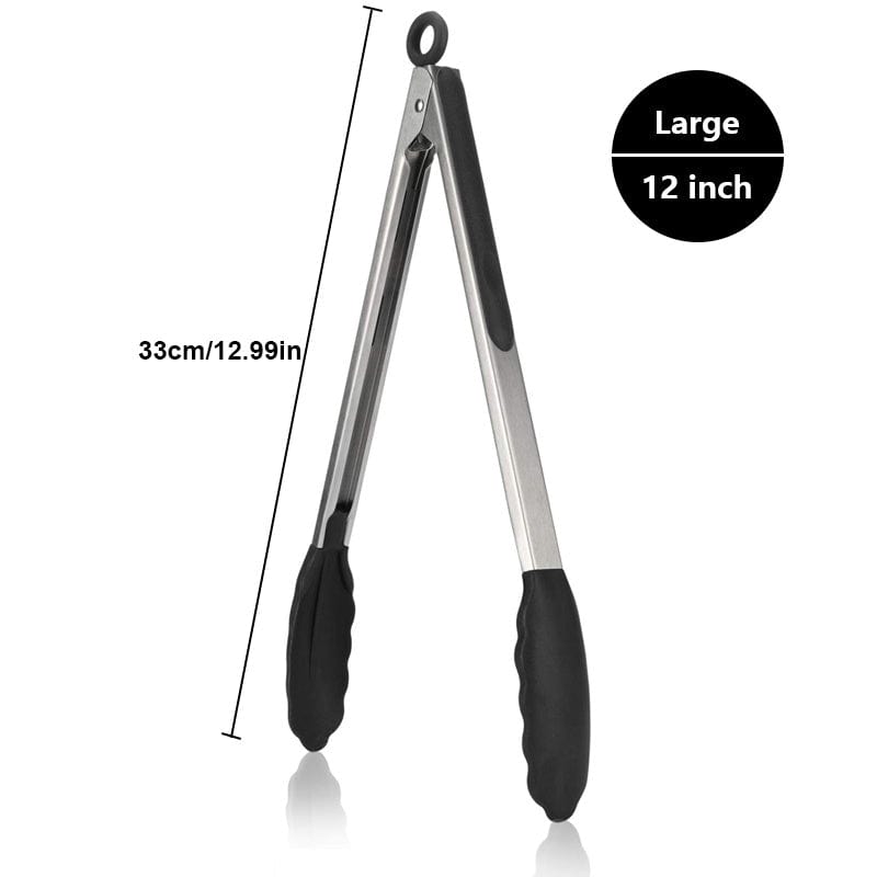 Pince de cuisine inox embouts silicone 30 cm