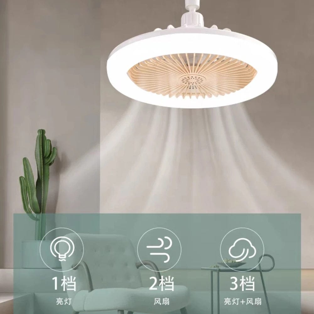 Ventilateur de plafond E27 : lumière seule, ventilateur seul ou les deux