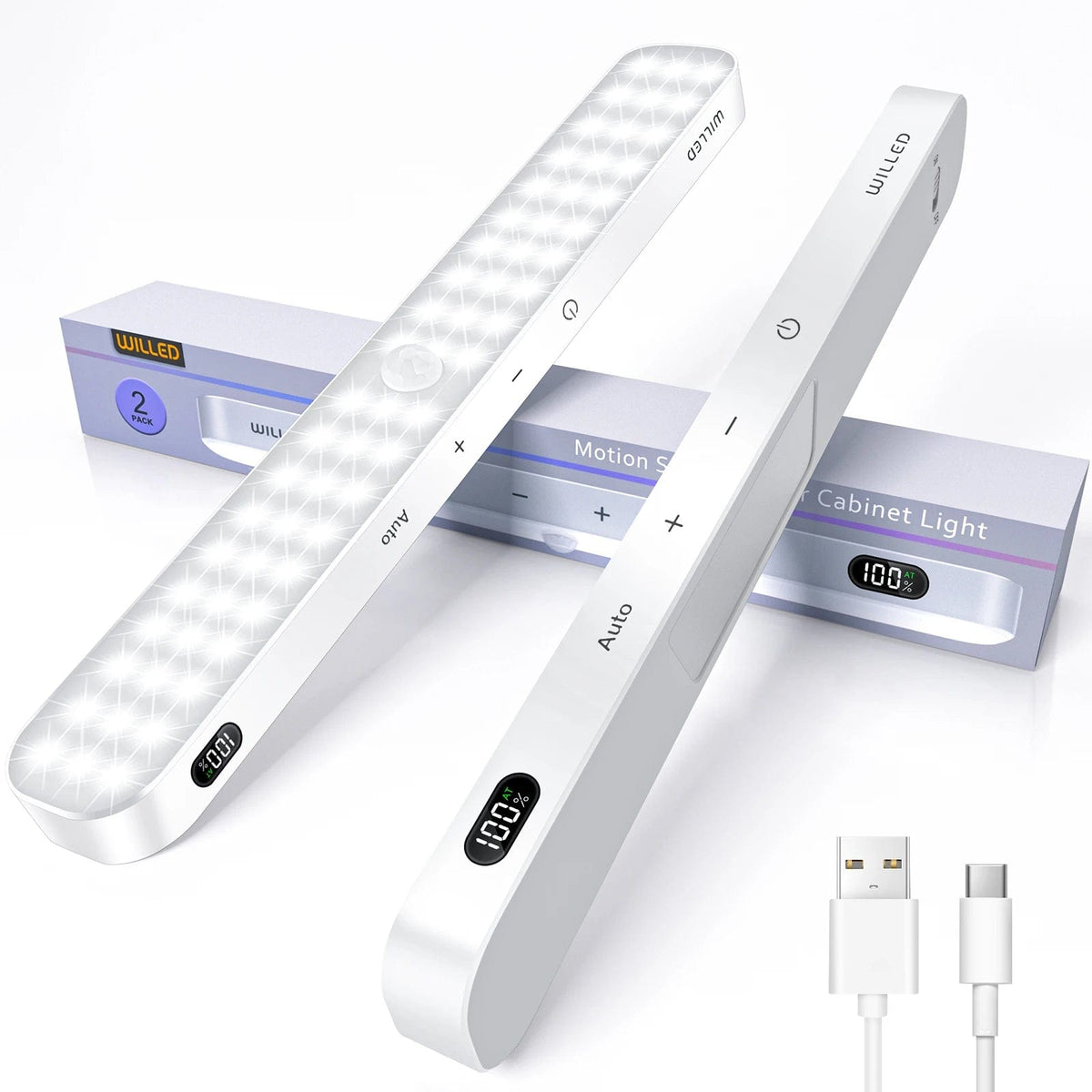Éclairage de Placard à Détecteur de Mouvement LED Rechargeable Wireless